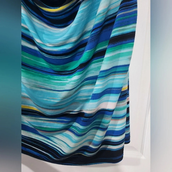 Calvin Klein Multicolor Striped Top 1X Sleeveless - Picture 6 of 8